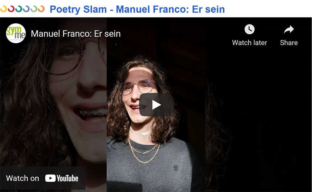 Poetry Slam - Manuel Franco: Er sein